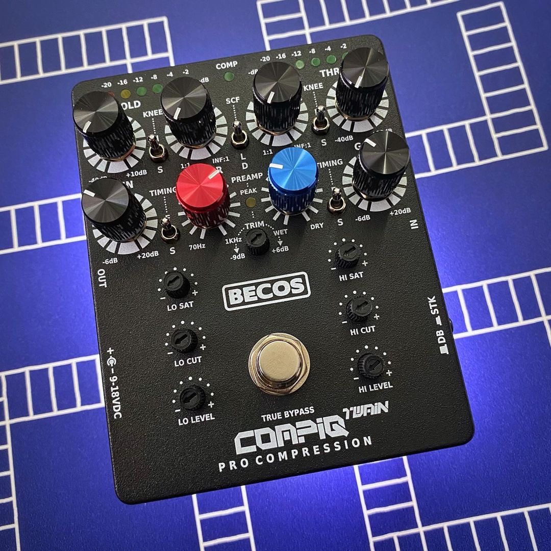 becosfx's tweet photo. Don't miss them 💫 at Gear Hero HQ @gearherohq 🇺🇸 The #best 👏 #compressorpedal 👏 #pedals 👏 are back in stock. The #becosfx #compiqtwain (stacked or dual-band) gets new accent knobs and we’ve got some models like the #compiqmini and #compiqstella with #blue leds https://t.co/tLVRDfaYOb