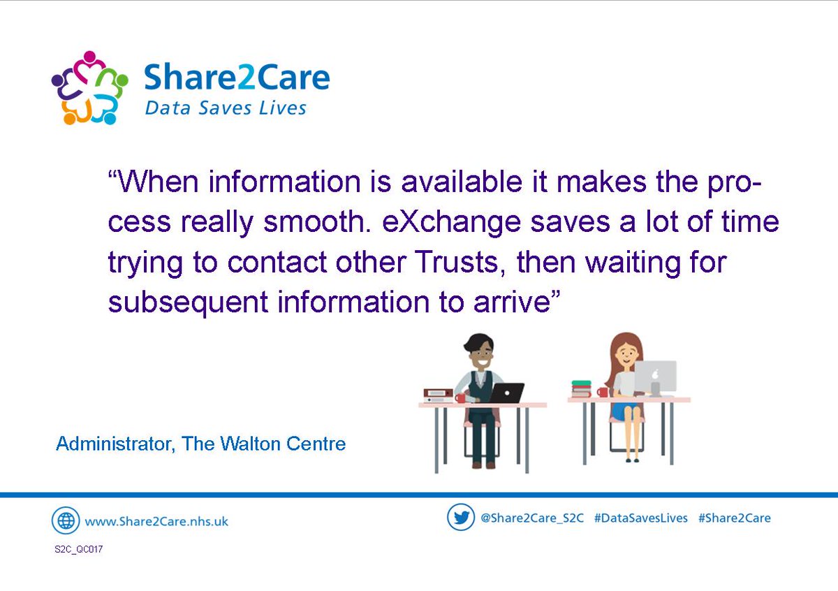 e-Xchange enables clinical administration teams to highlight information to clinicians, helping patient pathways run smoother #Share2Care #NHS  #DataSavesLives