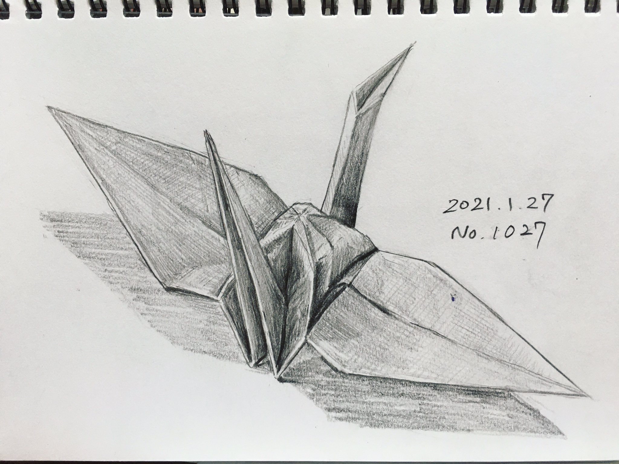 らっきー 毎日デッサン計画 デッサン スケッチ 鉛筆画 美術 毎日デッサン計画 Dailydrawingplan Dessin Drawing Sketch Art Artwork Pencildrawing 折り鶴 折り紙 Origami Origamicrane T Co U4b4qfae Twitter