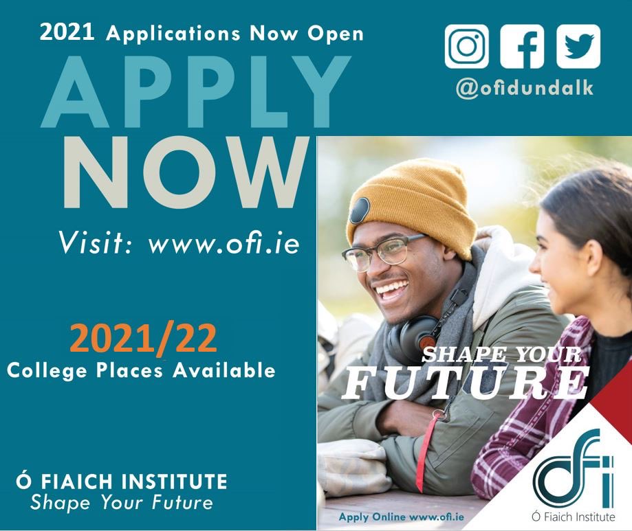 Are you thinking of applying for a PLC Course at OFI? We are accepting online applications now! Apply online today at
ams.enrol.ie/OFI/2021 <a href="/ThisisFet/">thisisFET</a> @CareersPG <a href="/lmetbfet/">LMETB Further Education and Training</a>
