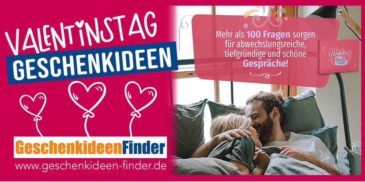 Kennst du deinen Partner wirklich so gut wie du denkst? Finde es heraus mit dem Gesprächsspiel Wunderpaar.

#Valentinstag #valentinstagsgeschenk #liebe #valentine #valentinesday #love #heart #gift #soulmate #betterhalf #Questiongame #Geschenke #Geschenkidee #Geschenkideenfinder