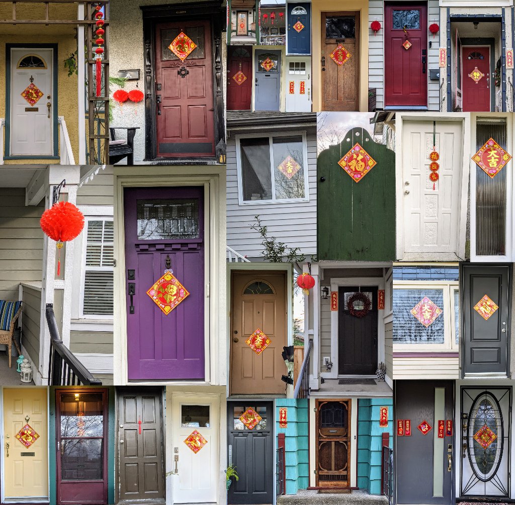 Our neighbourhood is absolutely full of fu diamonds and red lanterns. You literally can't walk past two houses without seeing a LNY decoration.