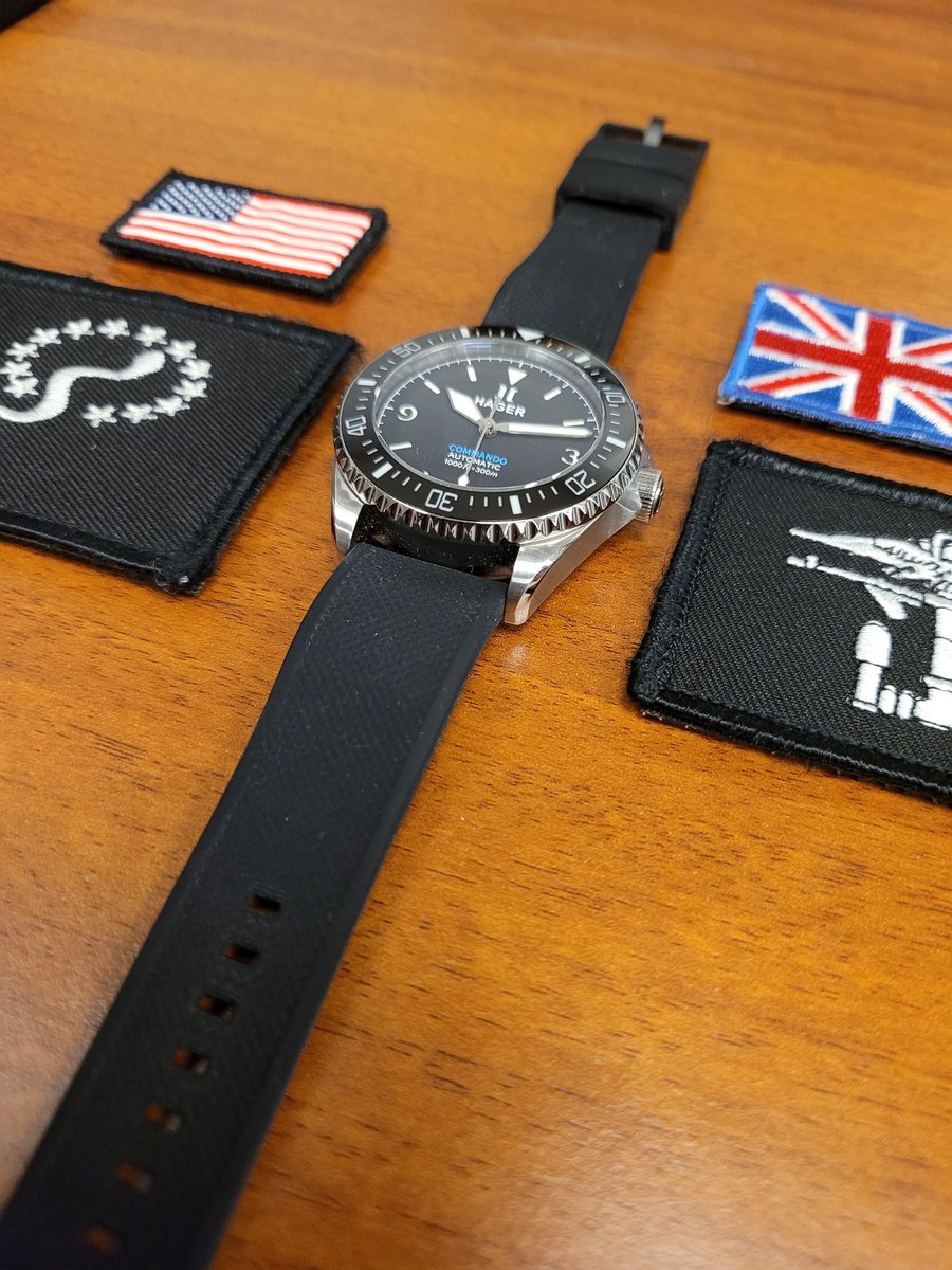 HagerWatches's tweet photo. In case you missed it #Hagerwatches 10th Anniversary #Milsub #Commandos are now available for purchase.  When we started 10yrs ago our watches were distributed solely for #CIA &amp; #Military use. We've come a long way
40mm on rubber strap. #watches #timepiece #horology #wristwatches https://t.co/elFL6UIcOS