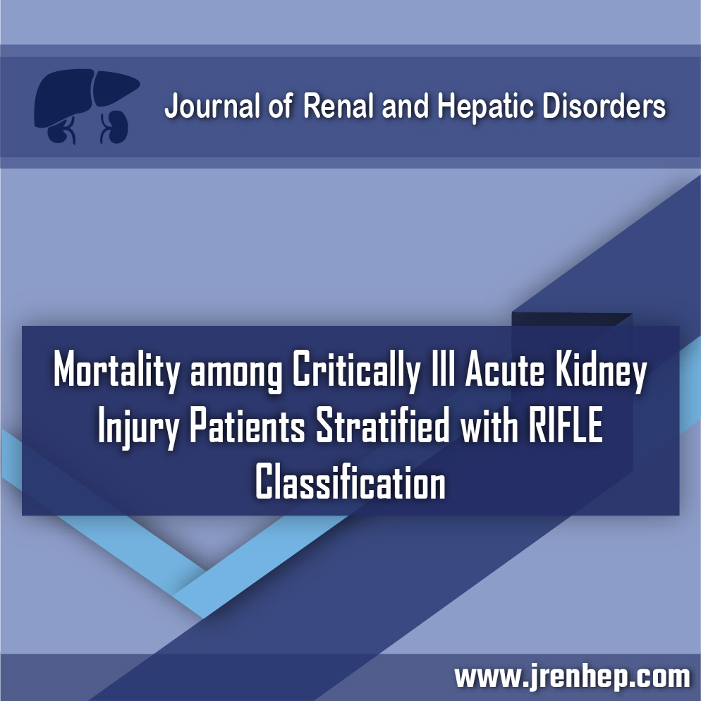 jrenhep's tweet photo. Mortality among Critically Ill Acute Kidney Injury Patients Stratified with RIFLE Classification.
Complete article available at 
https://t.co/dhvcf8t1ir
#kidneydisease #acutekidneyinjury https://t.co/nyhFsrvY0T