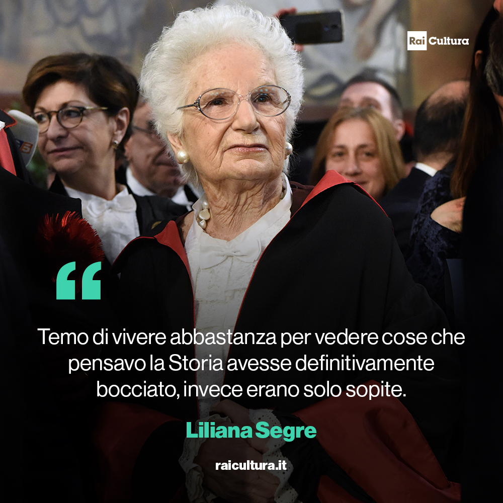 ✒ “Temo di vivere abbastanza per vedere cose che pensavo la Storia avesse definitivamente bocciato, invece erano solo sopite.”
LILIANA SEGRE 

#CondividiLaCultura 📚
#Storia 
#Giornatadellamemoria