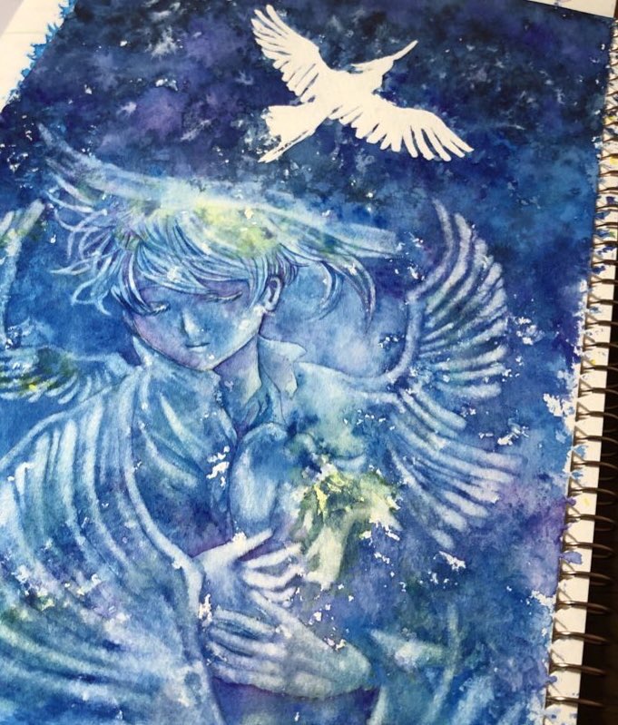 #皆さんラフと完成絵を見せてください
最近のだとこんな感じ。
だいたい目的地はぼんやり決めてるけど途中閃いて変革する事が多いし発見も多くてそれが楽しくて好き。