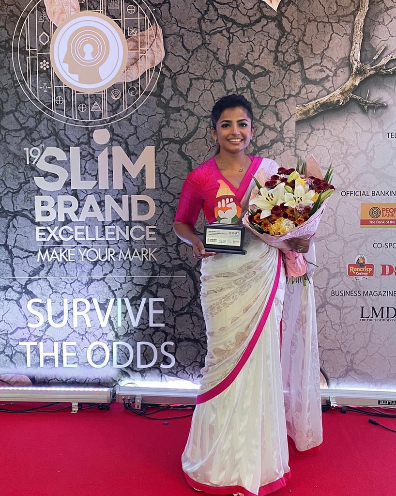 RajapaksaNamal's tweet photo. Congratulations to the very talented, Indi Yapa Abeywardena for winning Silver Restart Resilience Award &amp; the Gold Award for Outstanding Woman Entrepreneur. I hope your achievement inspires youth entrepreneurs to act upon the business ideas. https://t.co/xe0hDoEZDX