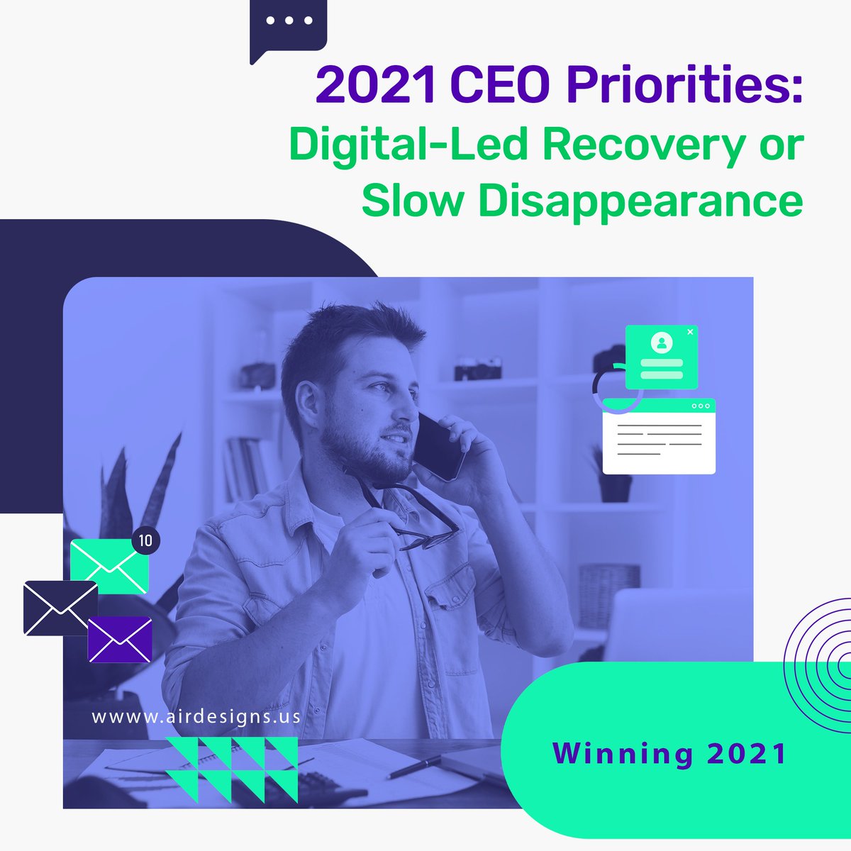 What priorities should CEOs have as we head into 2021? Challenges are everywhere. But one thing is clear; the CEOs who best prepare for a more digital future and inspire change will drastically increase the chance for a brighter future - bit.ly/3olviRb
#business #digital