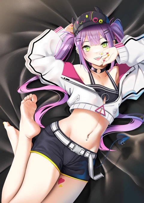 トワ様のへそピアス位置ずれてたので、修正版です～
Fix the navel piercing.
#TOWART 