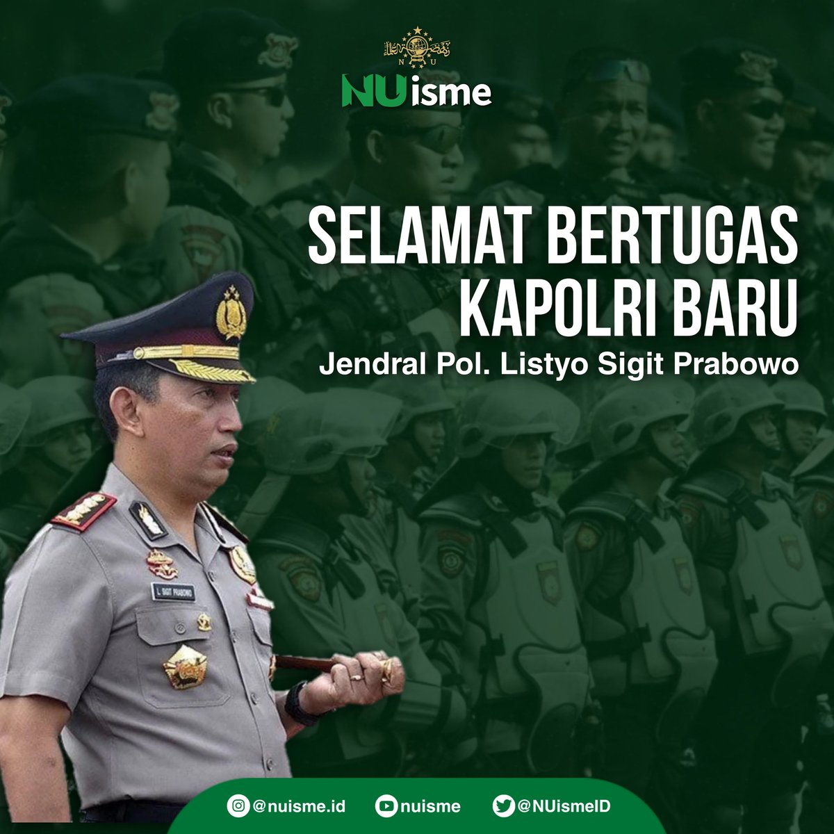 NUismeID's tweet photo. Selamat Bertugas Jendral
#NUisme https://t.co/L2amDXYqzu