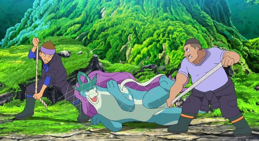 アニメ ポケットモンスター 公式 アニポケ 第53話 伝説ゲット 水の守護神スイクンを探せ 伝説のポケモン スイクン が現れたという情報を受け山奥へ向かったサトシとゴウ そこで最初に見たのは汚れた湖で アニメ ポケットモンスター 金曜