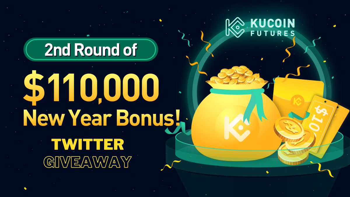 KuCoinFutures's tweet photo. 🥳 #KuCoinFutures 2nd $110,000 New Year Bonus! 
Claim Now: https://t.co/FR8nz9a3MO

#Giveaway We will randomly #airdrop $1000 worth of  $BTC $ETH $USDT $DOT $XRP to winners until all of it has been distributed.

✅Follow &amp; RT 
✅Fill https://t.co/p3Q6TfzhSY
✅Trade any contracts https://t.co/Bq0xyQu6UE