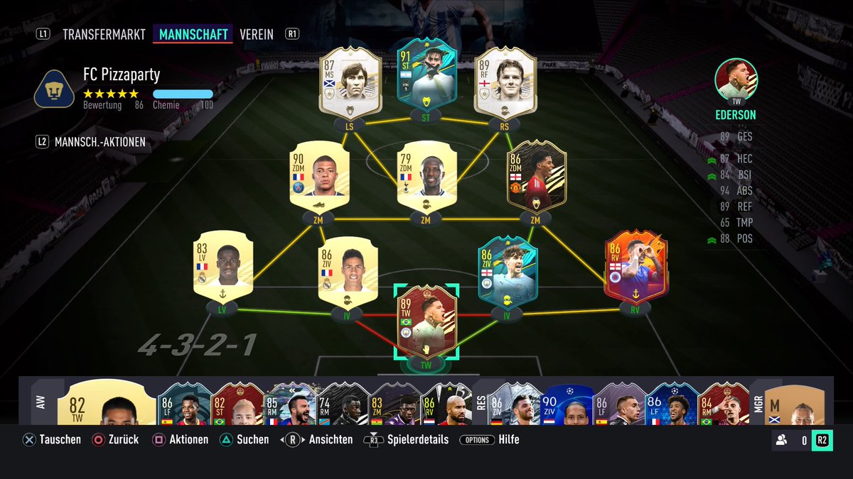 HF4b1o's tweet photo. Moin Yaya und Community, das ist mein Team. Ingame spiele ich 4222. Budget 750k. Alle Spieler ausser Rashford Mbappe und Varane sind untrade. LG und danke im Vorraus✌🏻 #PS4share #SheeshTeam https://t.co/lj2TKKkQeq
