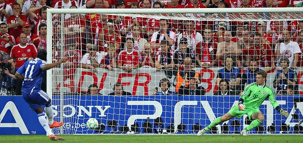 17. Drogba Goal to Equalize Against Bayern Munich in the 2012/2013 Champions League Final, A Season no Chelsea Fan will ever Forget 