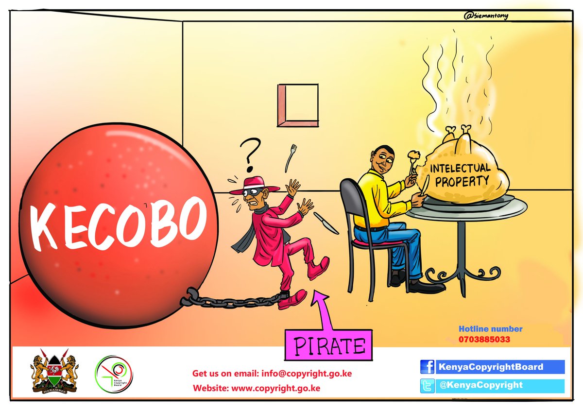 KenyaCopyright's tweet photo. Most companies have aspects of their business which are protected by copyright. Such as, computer programmes or software; websites content; product catalogues; newsletters; artwork and so on. 
You can now register them on https://t.co/xvx3iLx4SO  
#safeguard your #copyrightworks https://t.co/0qMpSkqfBG