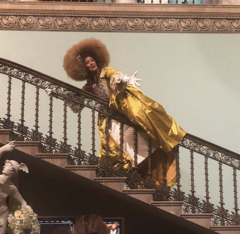 📸 New picture of <a href="/goldarosh/">Golda Rosheuvel</a> on set, via Shondaland’s Instagram #bridgertonnetflix #Bridgerton