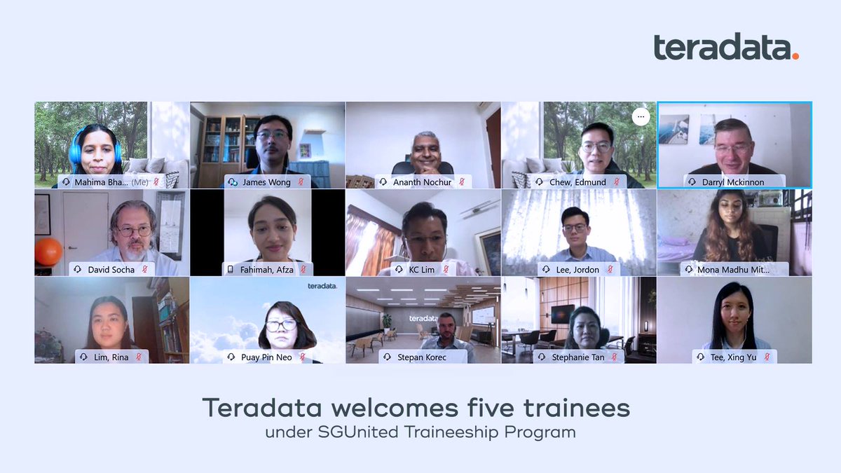 We are glad to share that five trainees from the SGUnited Traineeship Program joined the Teradata family this week.