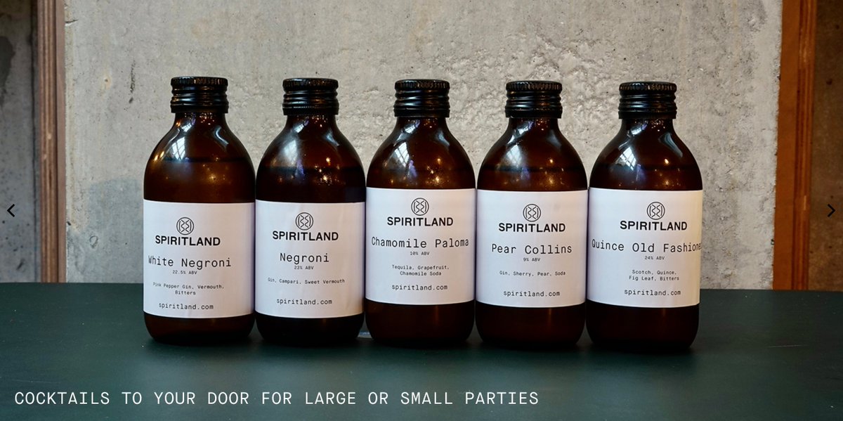 Malbonnington's tweet photo. Calling Londoners who enjoy 🍸🍸🍸: can't recommend enough the 'Cocktails to Your Door' service provided by amazing folks @spiritland. Great treats to dispatch to friends as a surprise. A small way to support a much loved business through CV19. https://t.co/FUoeRDE99C #DearLocal https://t.co/qVamUekLyO