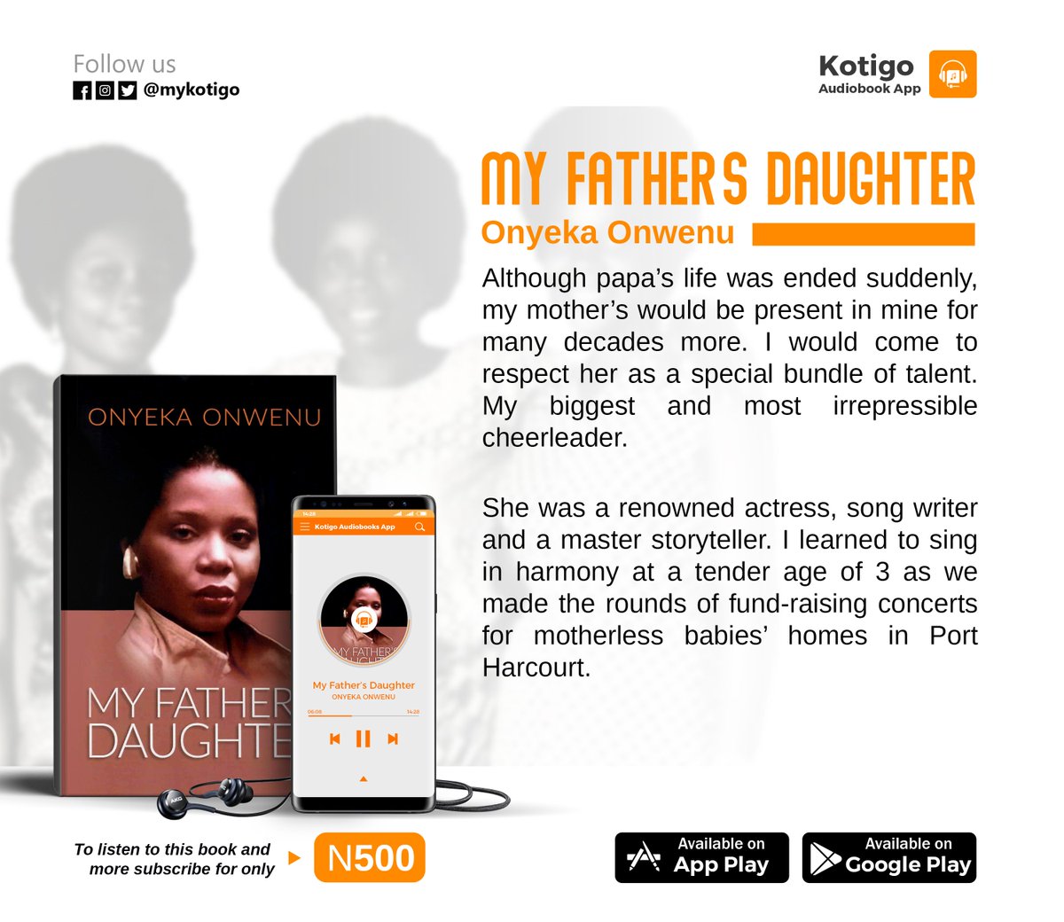 MyKotigo (@mykotigo) on Twitter photo As the saying goes "behind every great man is a woman". Well behind this great woman <a href="/OnyekaOnwenu/">Onyeka Onwenu</a> was another great woman we have come to know as "Sister"
#MyFathersDaughter #audiobooks #WelcomeTuchel #wednesdaythought #WhatsappPrivacy As the saying goes "behind every great man is a woman". Well behind this great woman <a href="/OnyekaOnwenu/">Onyeka Onwenu</a> was another great woman we have come to know as "Sister"
#MyFathersDaughter #audiobooks #WelcomeTuchel #wednesdaythought #WhatsappPrivacy