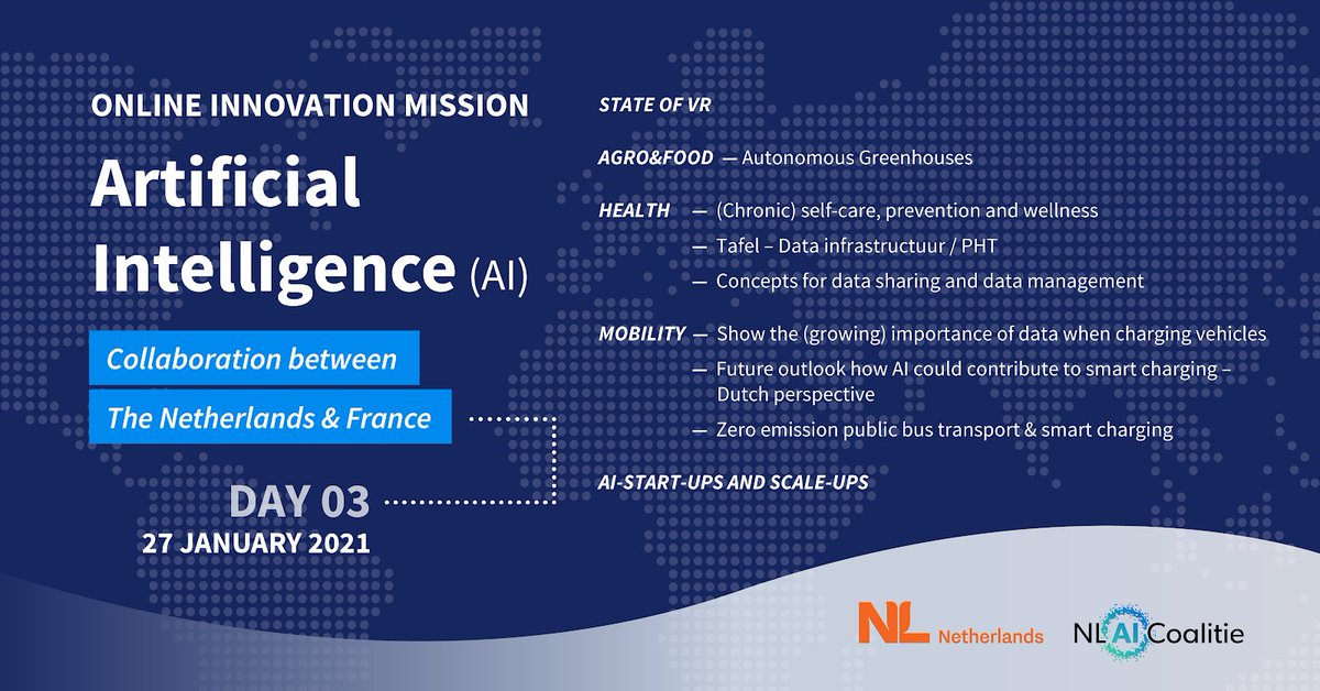 JoannettePolo's tweet photo. 3rd day of the French-Dutch AI Mission #AINLFR2021 with a great startup session on #mobility at 1.00 pm! @_nexterite @Automotive_NLD @RoadEO_io #AmsterdamDataCollective @Hal24k #BrightClue
@picsellia #ZELIN @ffly4u #LinkedCar @getapony
#Ridott #PhoenixMobility @BrainCreators https://t.co/no8pG0lsJQ