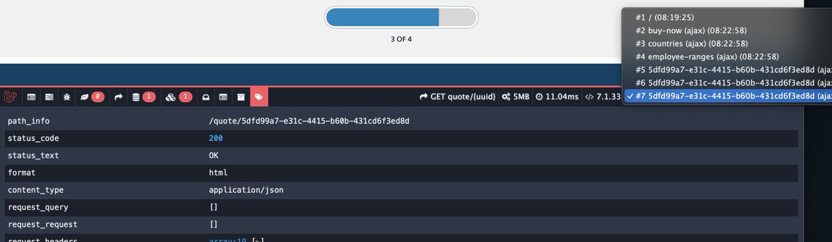 UnshakeableSalt's tweet photo. Anyone else think it's strange that @CISecurity include a debug bar at the bottom of their webpages when you're asking for a quote? https://t.co/h6EsxlSZ3a