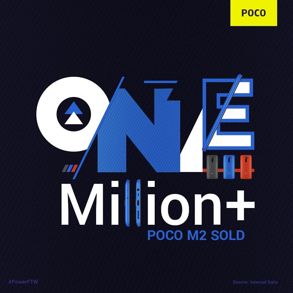 TechFactsRafee's tweet image. One Million+ #POCOM2 pieces sold in India 🔥
Big Number.👏🔥
#POCO silently occupied the budget market😇
#TFNews💙