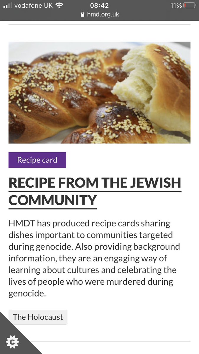 RosshallRMPS's tweet photo. There are lots of recipes from a variety of cultures available on the @HMD_UK website. An accessible way of learning about different cultures, particularly for younger pupils! Miss. Stevenson is going to give the Challah a go! https://t.co/Fvhkr3yCfA