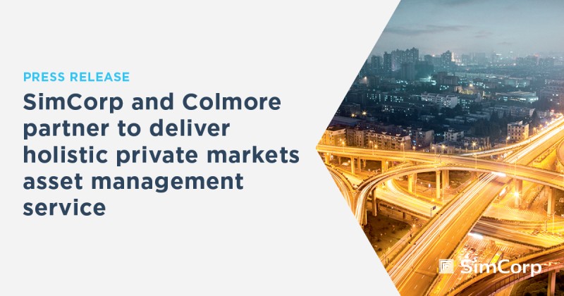 SimCorpItaly's tweet image. La partnership con Colmore vedrà SimCorp potenziare l’offerta per il buy-side con una gestione consolidata di asset e dati sui mercati privati e pubblici, in un'unica piattaforma.
bit.ly/3sR8FY9