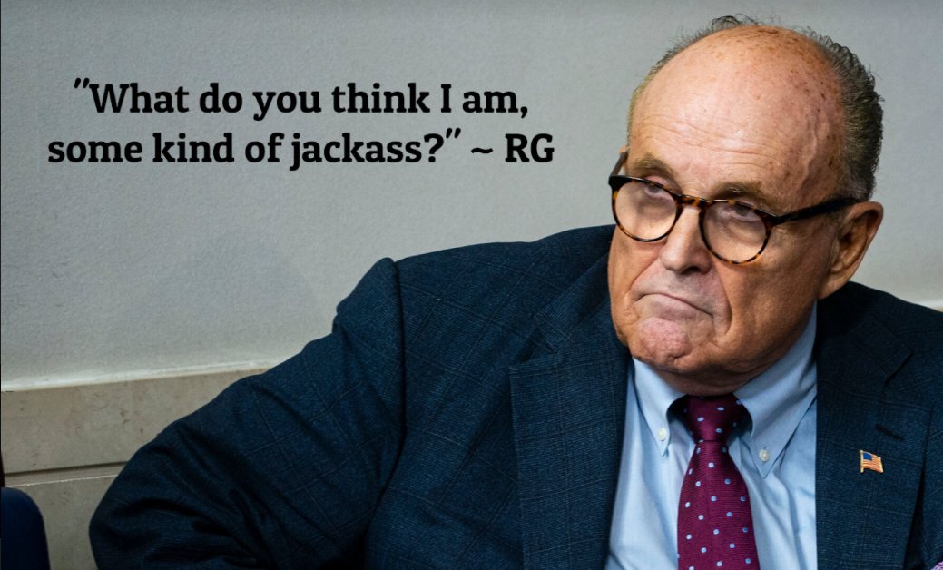 1/4 Rudy Giuliani Asked A Question- Test Time! - You *must* answer Rudy at the end- Points to consider...- Farts as argument- Sex shop & crematorium presser- Hawks gold & cigars- Says  #BlackLivesMatter   wants to take your homes- Embarrasses Yankees by wearing their cap