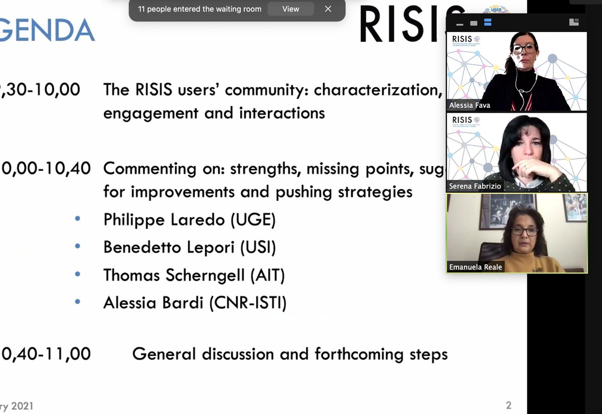 risis_eu's tweet photo. #RISISweek – 27 January #3Day Exploring #Dialogue #Network #RISISEvents #Activities of #RISISCommunity: 3° Plenary session is on-air now @realeemanuela2
@ircres_roma is speaking! Discover who are #RISISusers, how to be engaged. Follow us! @OpenAIRE_eu
@H2020 @UniEiffel_VPInt https://t.co/cRe9dPI0ou