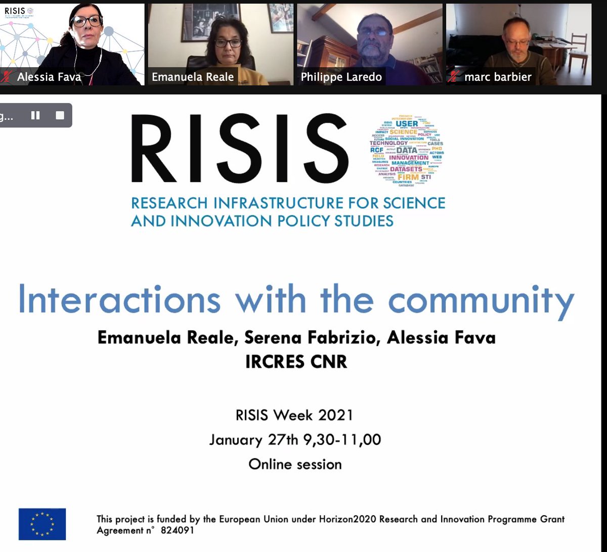 risis_eu's tweet photo. #RISISweek – 27 January #3Day Exploring #Dialogue #Network #RISISEvents #Activities of #RISISCommunity: 3° Plenary session is on-air now @realeemanuela2
@ircres_roma is speaking! Discover who are #RISISusers, how to be engaged. Follow us! @OpenAIRE_eu
@H2020 @UniEiffel_VPInt https://t.co/cRe9dPI0ou