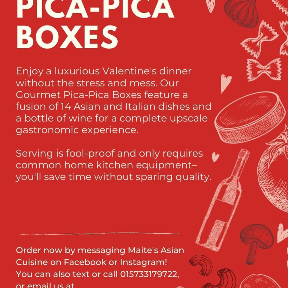LifeInDUS's tweet photo. Valentine’s Day is just around the corner ♥️🥰 why not stay home &amp; watch a movie in style? Maite’s serving up some fantastic Pica-Pica Boxes &amp; wine 🍷: https://t.co/sFt0JGhwUL https://t.co/fxKBqXgIch