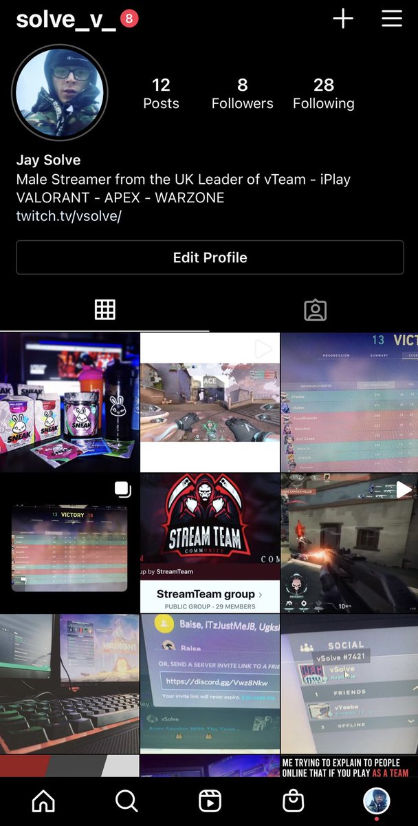 solve_v's tweet photo. New IG let’s get active https://t.co/MLY2VCa2ta