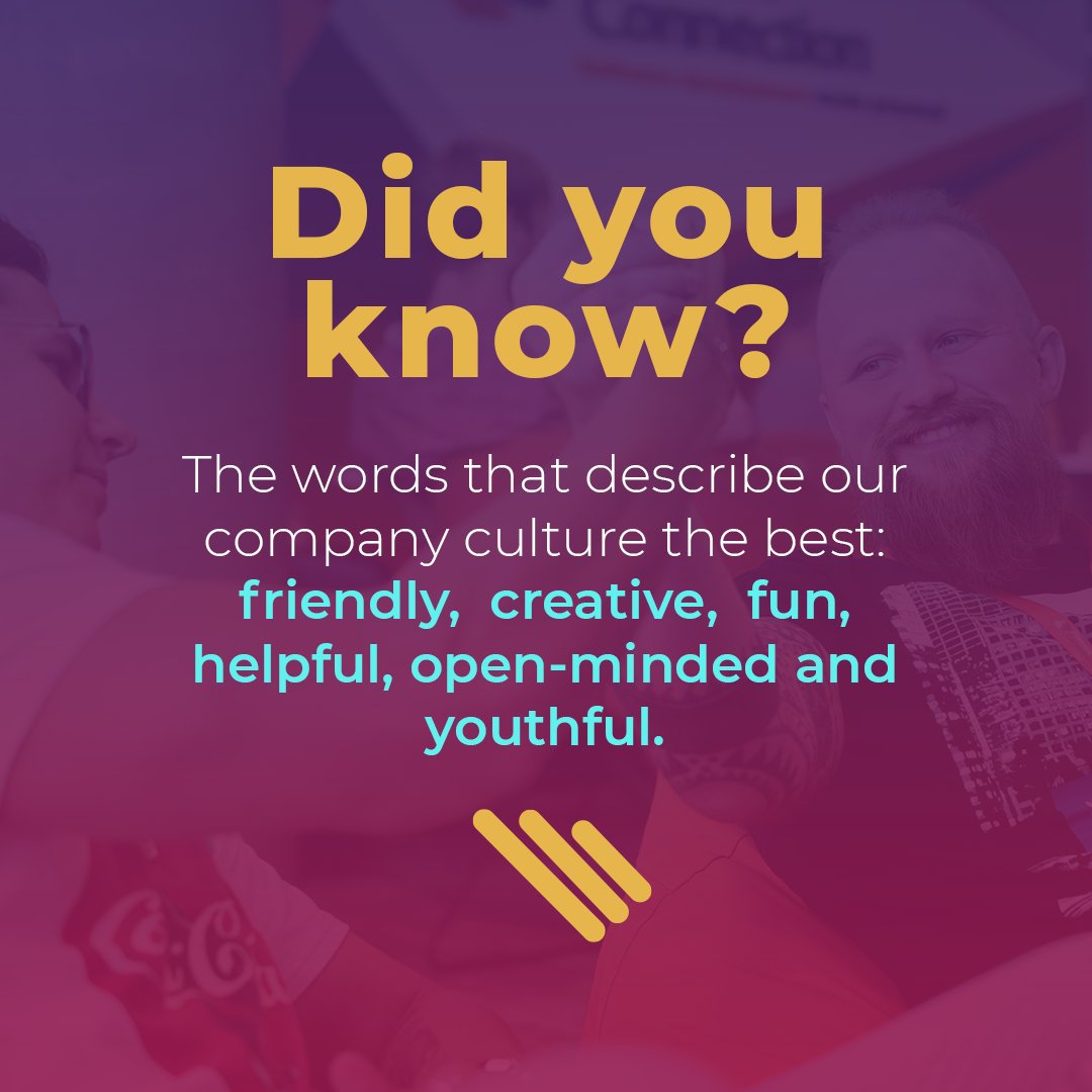 Did you know?
That by conducting an annual microclimate survey PC people described our company's culture as:
Friendly - Informal communication, always ready to help each other😊
Find out more: facebook.com/PresentConnect…