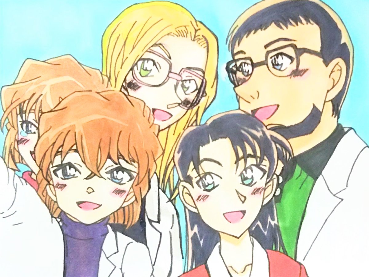 名探偵の相棒 宮野ファミリー 名探偵コナン イラスト 灰原哀 宮野志保 宮野明美 宮野エレーナ 宮野厚司