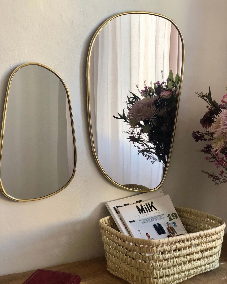 _imiksimik_'s tweet photo. a s y m m e t r i c   s e t  #mirror #miroir #laitondoré #decomurale #decorationmurale #inspirationberbere #bedroominspiration #miroirs #mirrors #slowdesign #slowlife #minimalist  #decoration #inspiration #interiordesign #miroirlaiton #whiteinterior #bohemechic #minimalisthome https://t.co/gFxQeD3Pvz