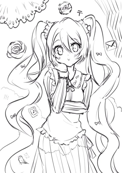 iPadで落書きみくーん! 