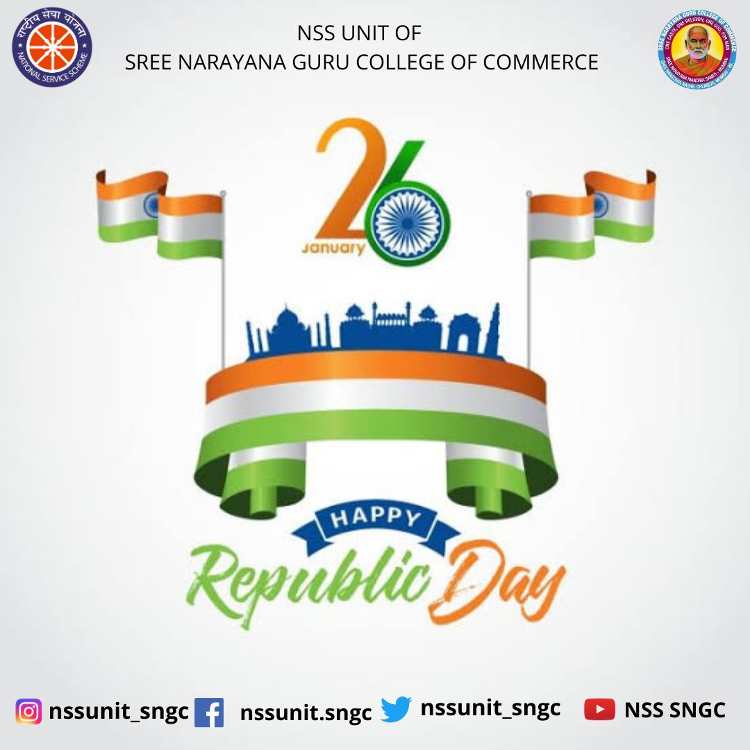 nssunit_sngc's tweet photo. Let us remember the golden heritage of our country and feel proy to be a part of India . Happy Republic Day

#72ndRepublicDay 
#NSSSNGC https://t.co/NO8F3dIqps