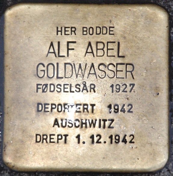 Alf Abel Goldwasser var skoleelev i 1942.  

Han ble sendt med D/S Donau til Auschwitz, og drept i gasskammer den 1. desember 1942.  

Alf ble 15 år gammel. #WeRemember