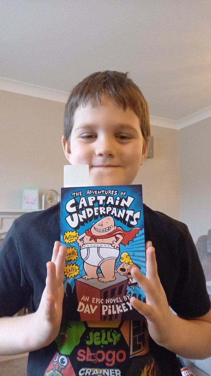#bbcbitesize Alex (6) is enjoying reading captain underpants