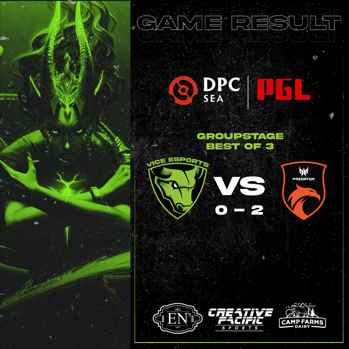 viceesportsph's tweet photo. TNC proved to be too big of a hurdle as they take the series 2-0. GGs! Back to the drawing board as we look to better in Week 3! Thank you for your support!

#RiseNowTamaraw #ViceEsports #CreativePacificSports https://t.co/quTk14ytw3