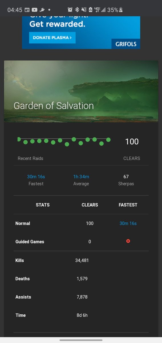 El_Moreno831's tweet image. Finally did it got to 100 Garden completions 😁#destiny2 #destiny2raids #raids #gardenofsalvation #destinylfg