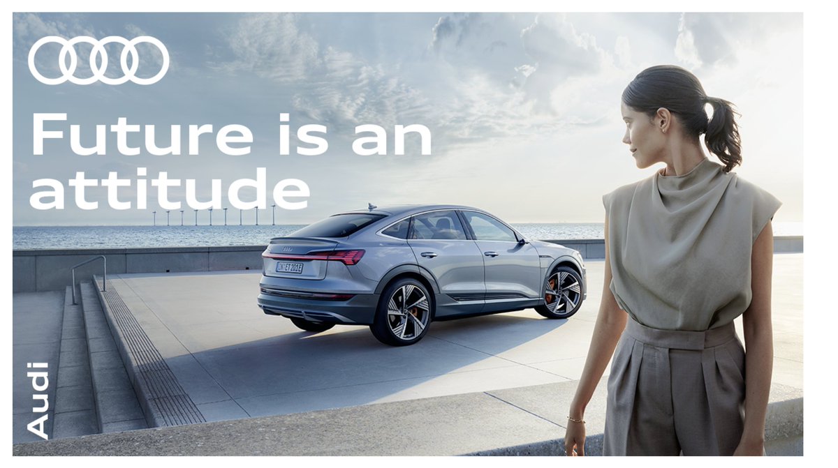 23) Despite the success of the slogan, the future is uncertain for “Vorsprung”. In its recent campaign dedicated to promote their electric cars, Audi has used the “Future is an Attitude” strap-line.