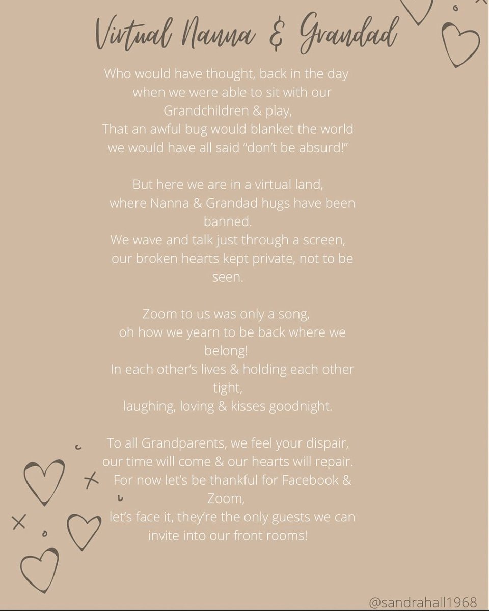 sand0307's tweet photo. Felt inspired to write this. So many of us missing our grandchildren. ❤️ #grandchildren #missyou #poetry #love #stayingpositive #stayingsafe https://t.co/kCvRYMvo8G