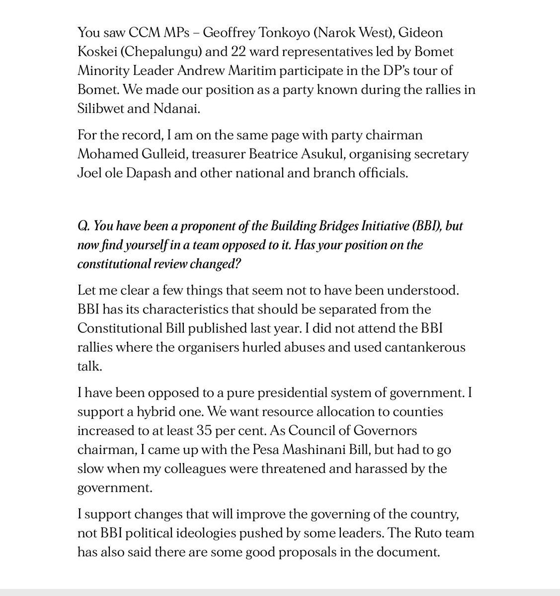 Hon Isaac Rutto EGH tweet media