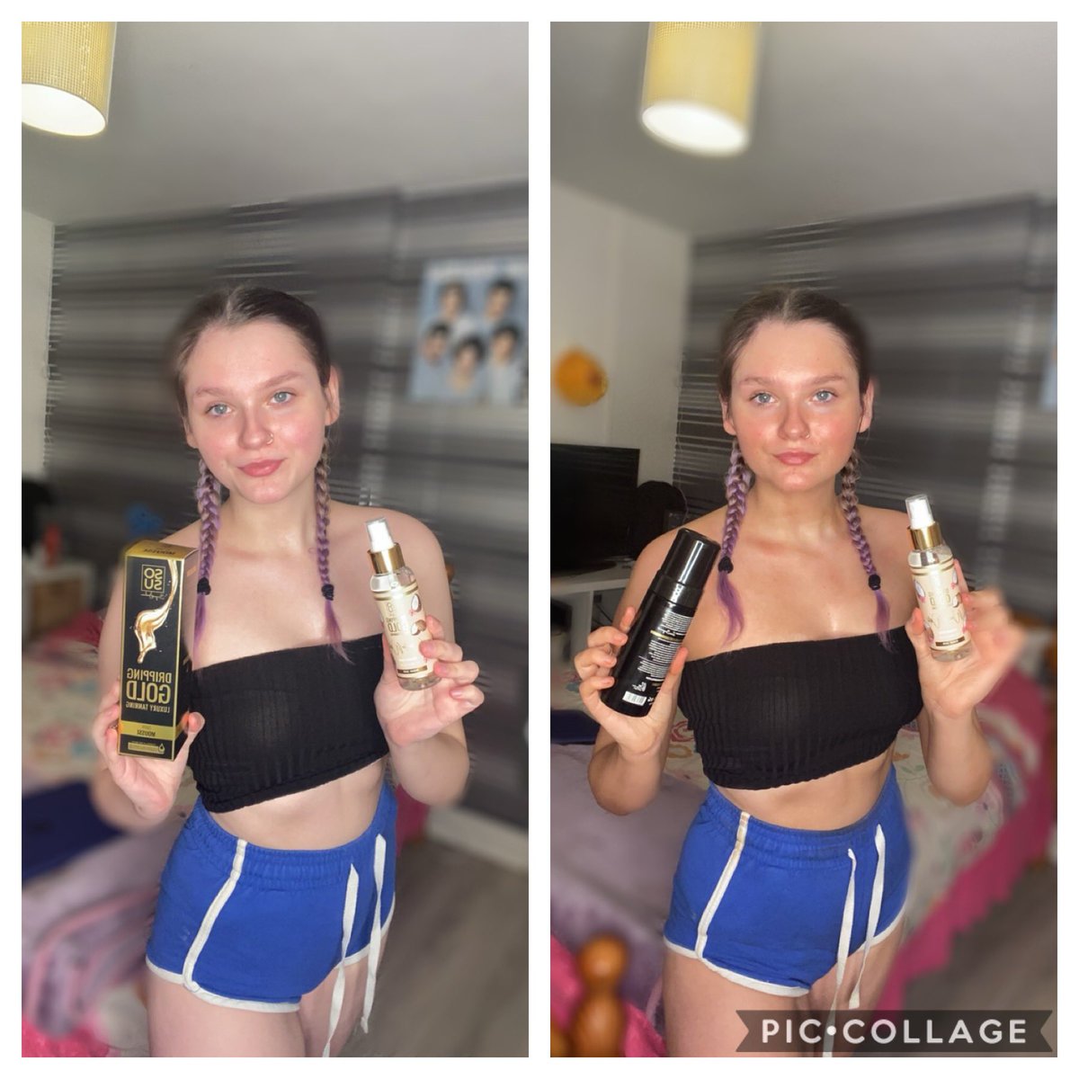 A lil before and after using my fave @SOSU_BySJ tan #mua #makeup