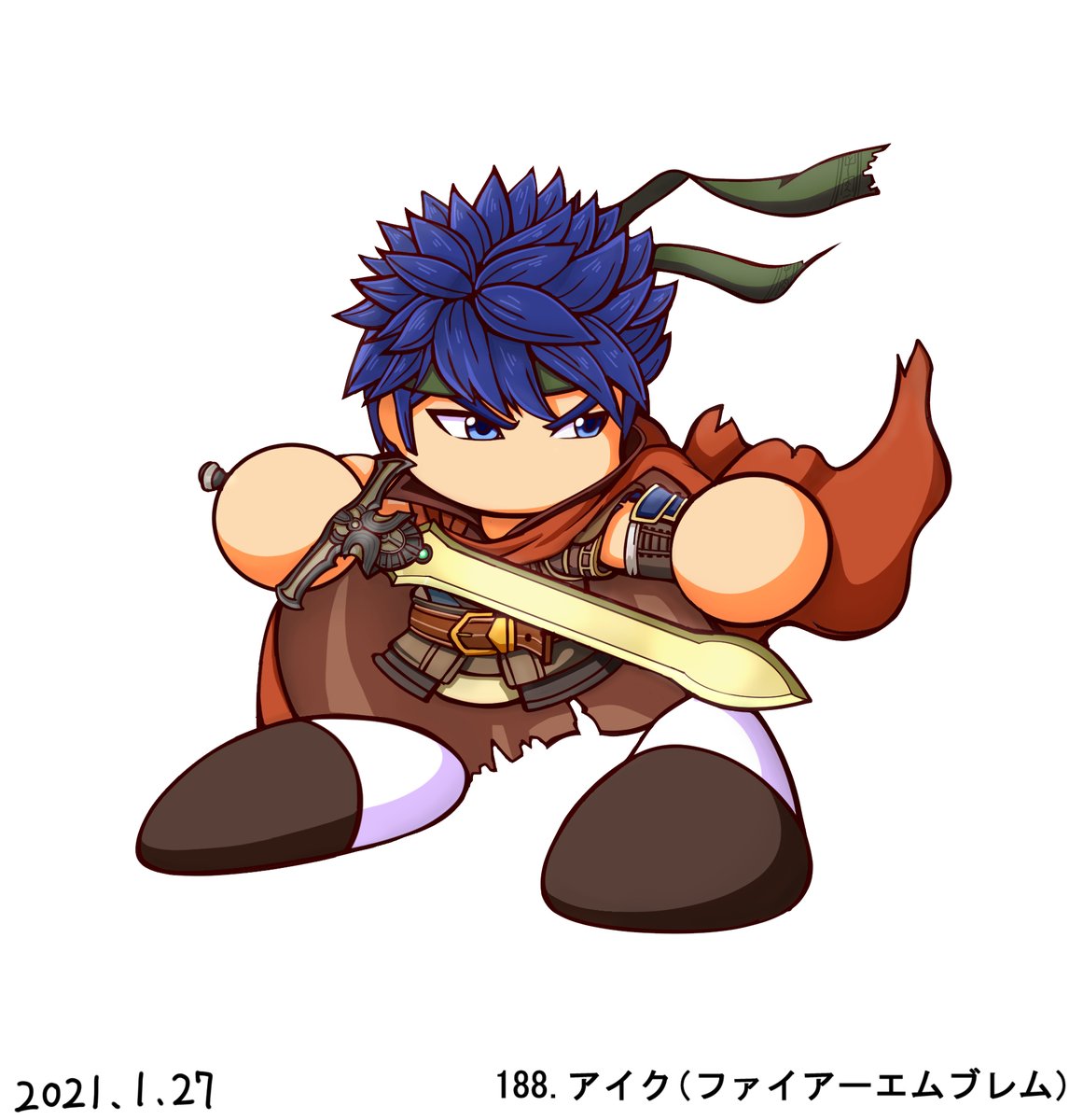 ike (fire emblem) weapon 1boy blue hair male focus sword blue eyes solo  illustration images