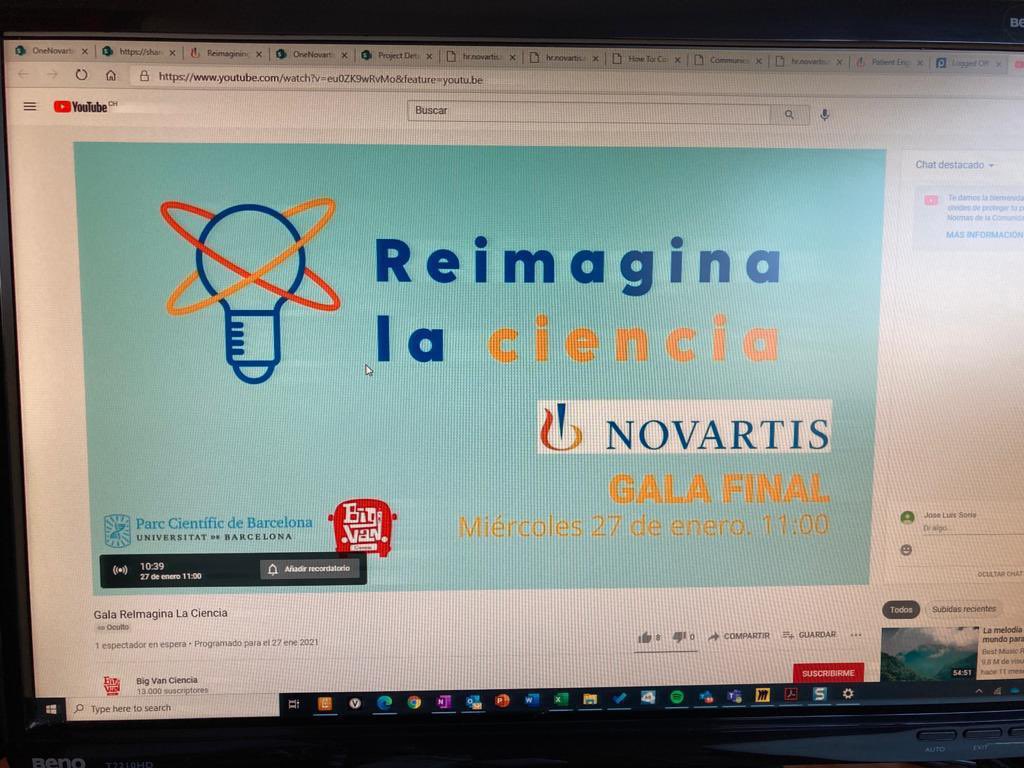 Hoy es un gran día! Gala final de proyecto #reimaginalaciencia empezamos!!!

<a href="/EstherS95222153/">Esther Serra</a> <a href="/JavierMalpesa/">Javier Malpesa</a> <a href="/NOVARTSOFFICIAL/">NOVARTS</a>