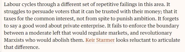 If you read this in the Torygraph under the byline of Nick Timothy or Fraser Nelson, you wouldn't be at all surprised. It's actually Rafael Behr in the Grauniad, who proceeds to demand Labour delivers a bold vision with an "upbeat patriotic inflection".