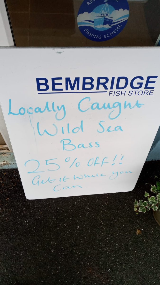 BembridgeFish's tweet image. We are back open with a cracking offer. The bass fishery closes at the end of the month so hurry it will be Easter before you can eat wild sea bass again.
